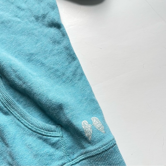 🩷VICTORIA SECRET ANGEL LOGO ZIP UP HOODIE SWEATSHIRT SIZE MEDIUM ANGEL WINGS - Picture 12 of 16